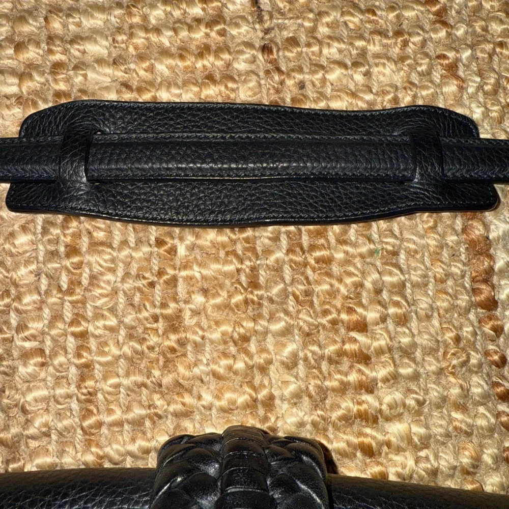 Altuzarra Ghianda Saddle Bag black pebble leather with fringe - Picture 7 of 10